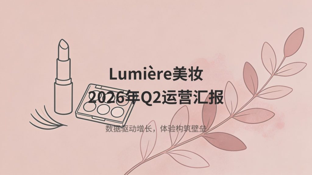 图片[1]-ins 轻奢风美妆实体店运营汇报 PPT 模板 豆沙粉哑光黑配色【免费下载】