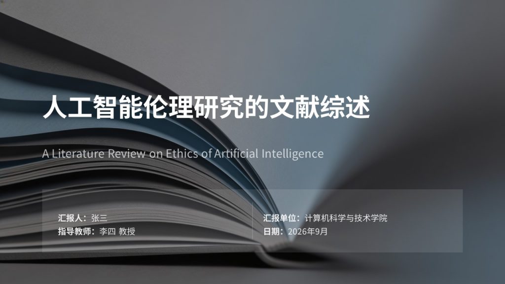 图片[1]-极简学术风文献综述汇报 PPT 研究生专用炭灰雾霾蓝综述答辩模板免费下载