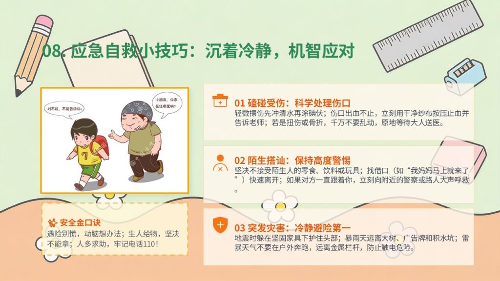 图片[10]-中小学通用校园安全教育阳光童趣版 PPT 模板【免费下载】