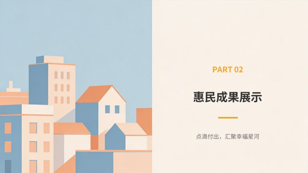 图片[10]-社区基层为民服务工作总结 PPT 模板 温暖亲民简约风免费下载