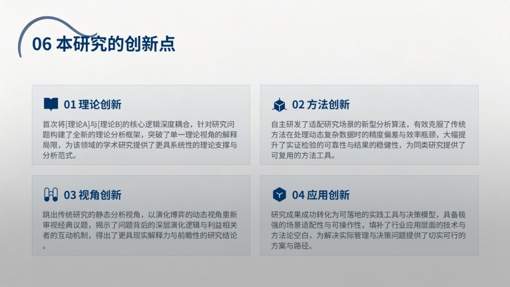 图片[13]-高级简约深蓝学术风毕业论文答辩 PPT 免费完整版