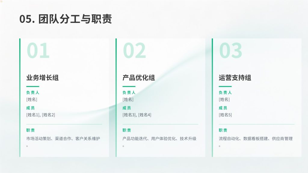 图片[14]-蓝绿色季度部门规划 PPT 模板免费下载 简约活力商务工作计划汇报