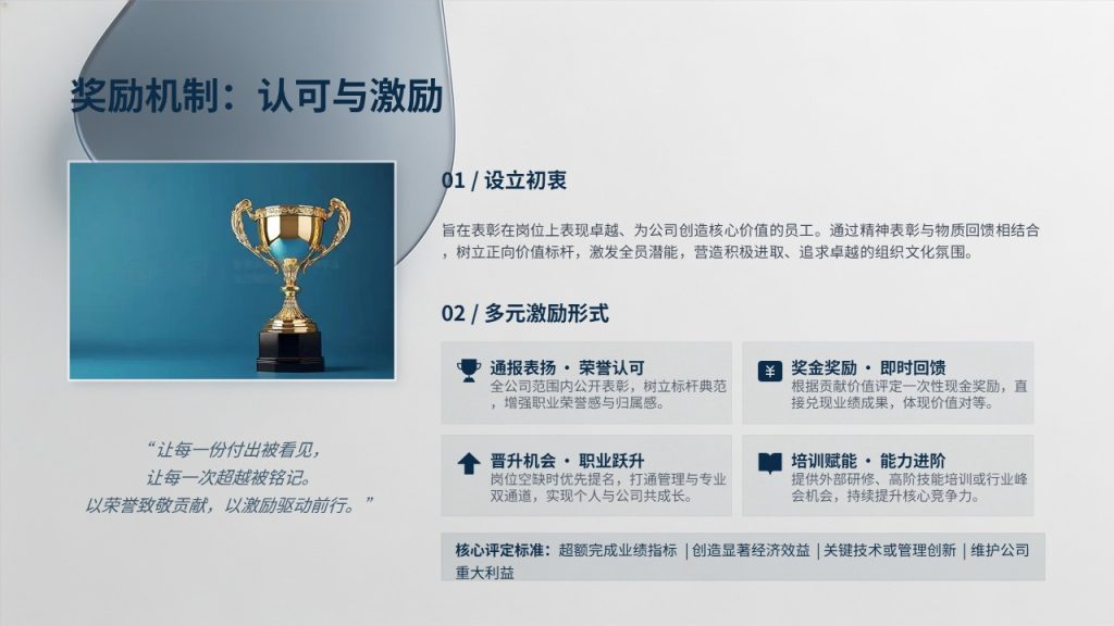 图片[14]-藏青色简约企业规章制度培训 PPT｜新员工入职宣讲课件免费下载
