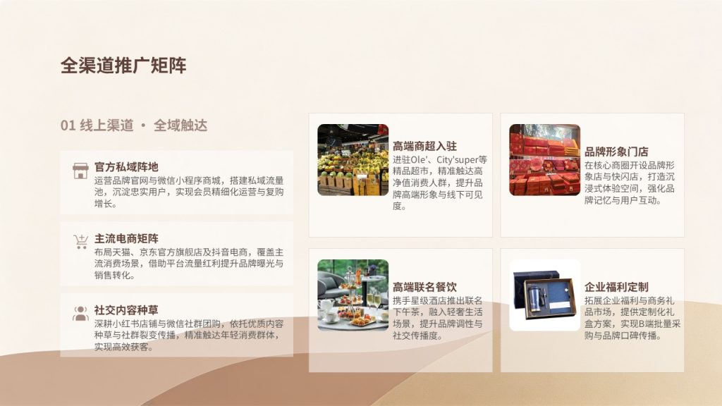 图片[14]-轻奢简约中秋月饼营销方案 PPT 驼色豆沙金高级商业风品牌中秋推广模板