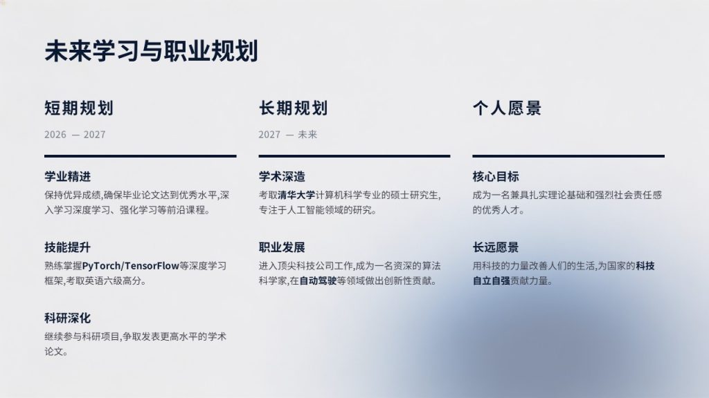 图片[15]-简约沉稳藏蓝学生评优答辩 PPT 高校奖学金优秀干部竞选答辩模板