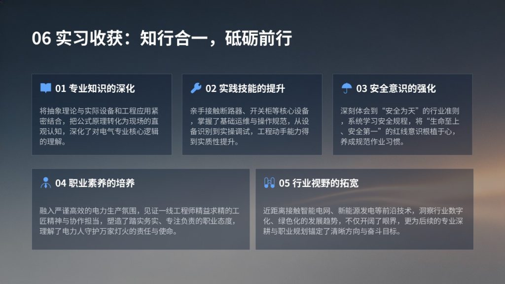 图片[15]-电气工程认知实习报告 PPT 深空蓝工业简约风实习总结课件