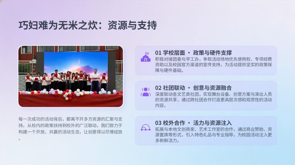图片[15]-浅紫浅蓝渐变青春学生会竞选 PPT 模板 高校社团干部竞选免费下载