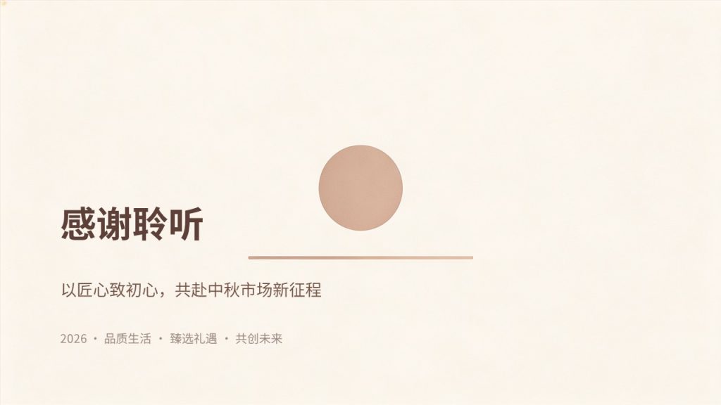 图片[16]-轻奢简约中秋月饼营销方案 PPT 驼色豆沙金高级商业风品牌中秋推广模板