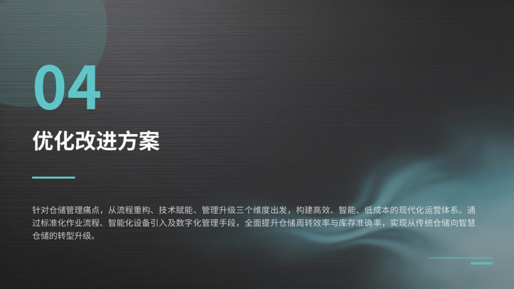 图片[17]-仓储物流管理工作汇报 PPT｜工业简约风深炭灰浅湖蓝完整模板免费下载