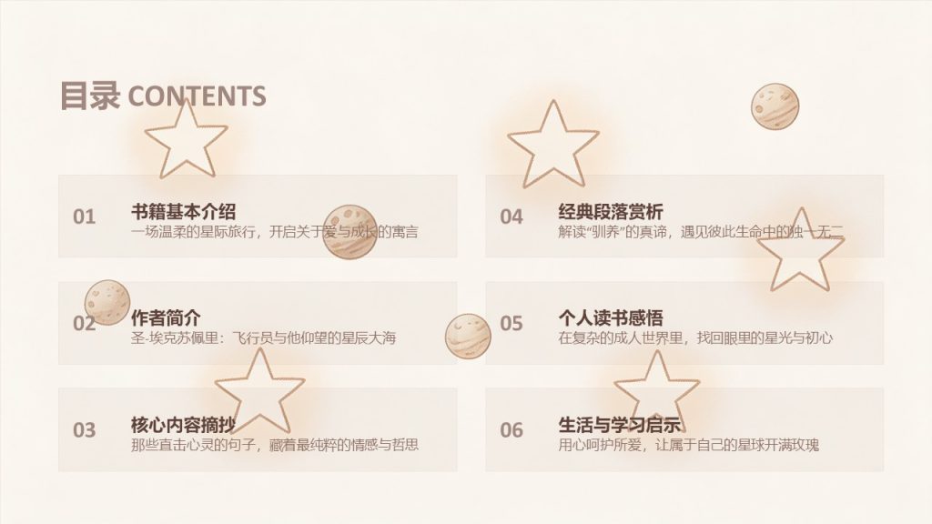 图片[2]-《小王子》读书分享 PPT 模板 | 治愈清新风格，免费下载