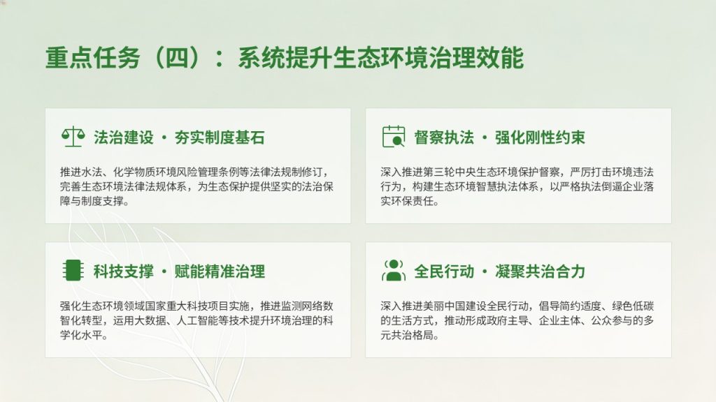 图片[24]-生态环境保护工作汇报 PPT 模板 简约绿色风环保工作总结课件免费下载
