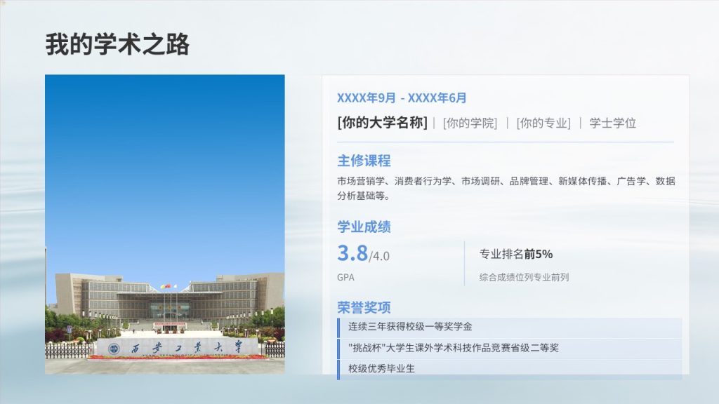 图片[3]-新人入职自我介绍 PPT 模板推荐 浅蓝白清新简约年轻化商务入职演示模板