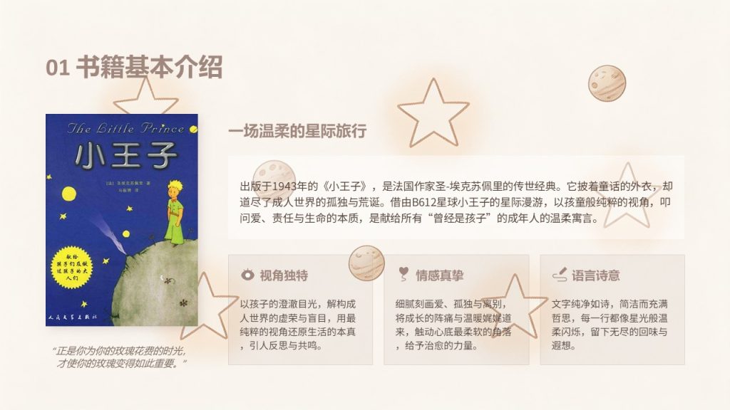 图片[3]-《小王子》读书分享 PPT 模板 | 治愈清新风格，免费下载
