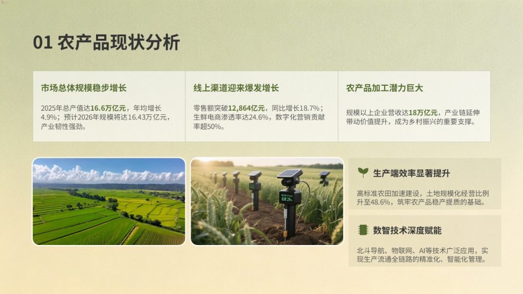 图片[3]-农产品品牌建设发展规划 PPT 田园橄榄绿土黄色商务版免费下载｜农业乡村振兴方案模板