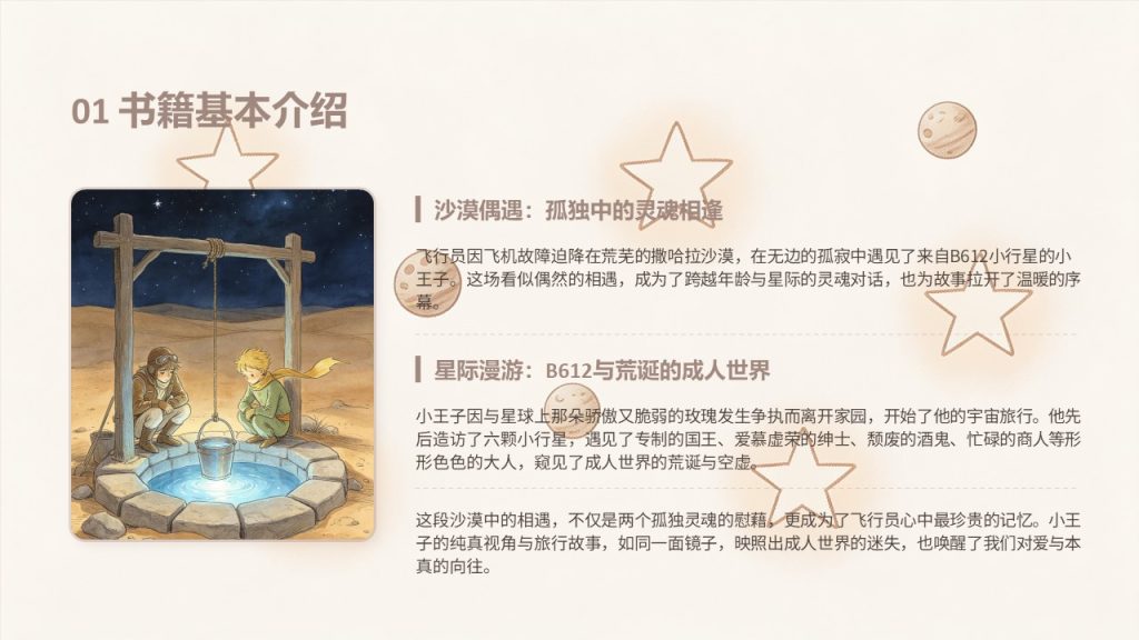 图片[4]-《小王子》读书分享 PPT 模板 | 治愈清新风格，免费下载