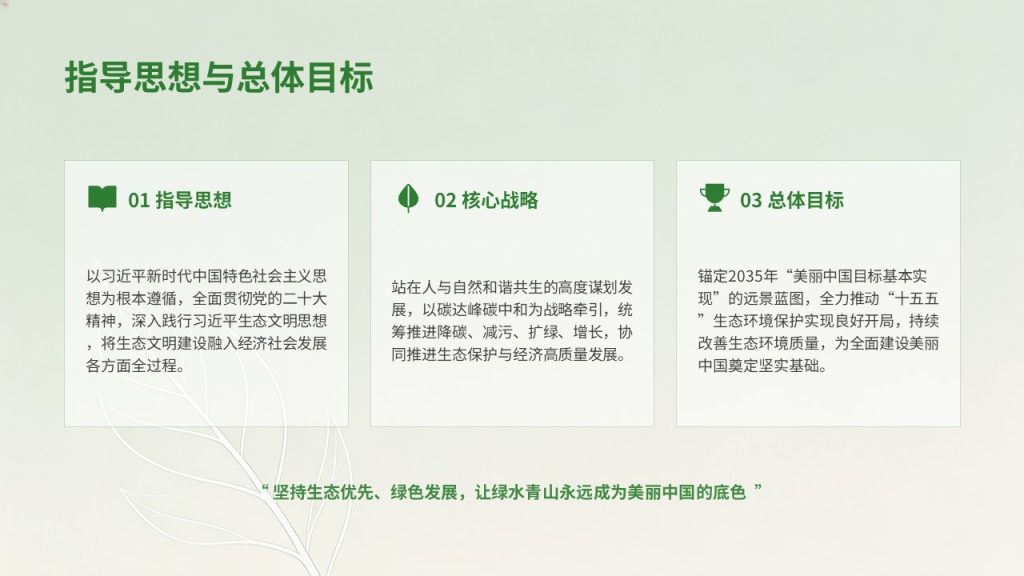 图片[4]-生态环境保护工作汇报 PPT 模板 简约绿色风环保工作总结课件免费下载