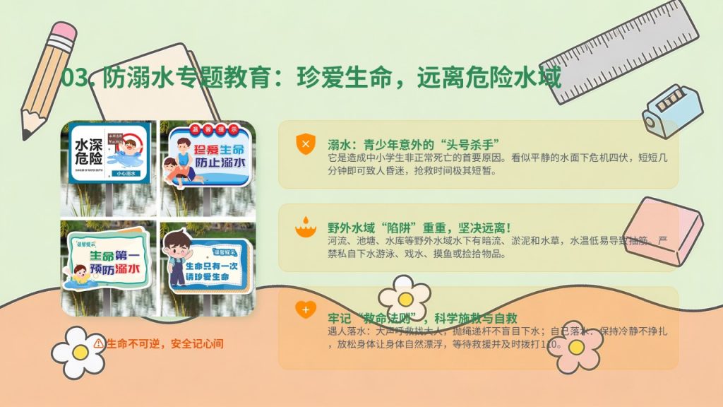 图片[5]-中小学通用校园安全教育阳光童趣版 PPT 模板【免费下载】