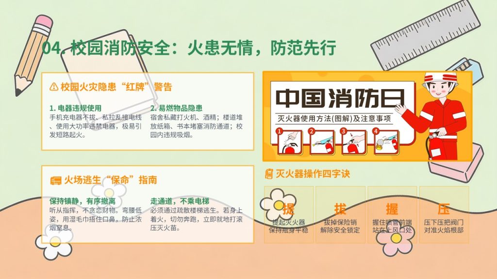 图片[6]-中小学通用校园安全教育阳光童趣版 PPT 模板【免费下载】