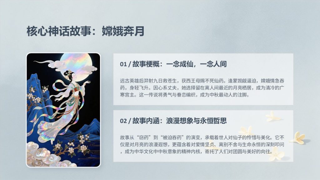 图片[6]-简约文艺中秋节读书分享 PPT 淡雅治愈班级读书会全套模板