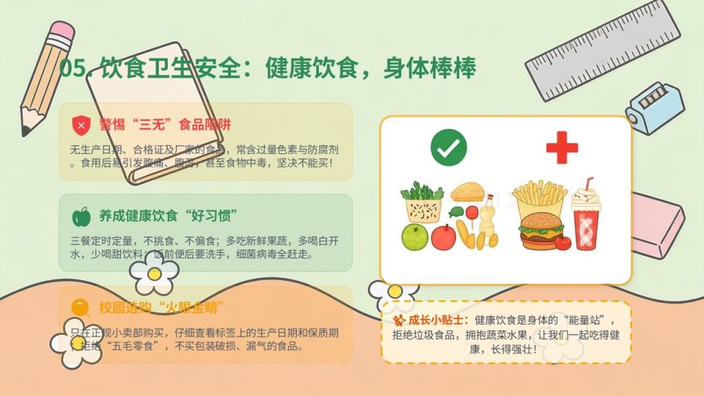 图片[7]-中小学通用校园安全教育阳光童趣版 PPT 模板【免费下载】