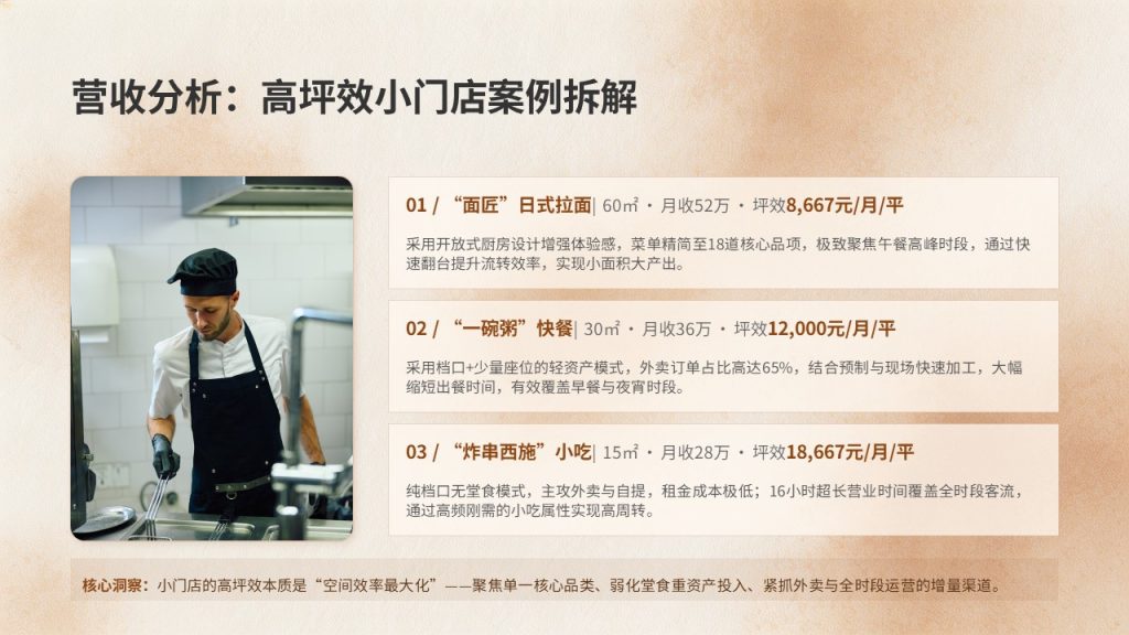 图片[7]-轻奢烟火风餐饮门店经营 PPT 模板 焦糖棕米白门店复盘招商课件【免费下载】