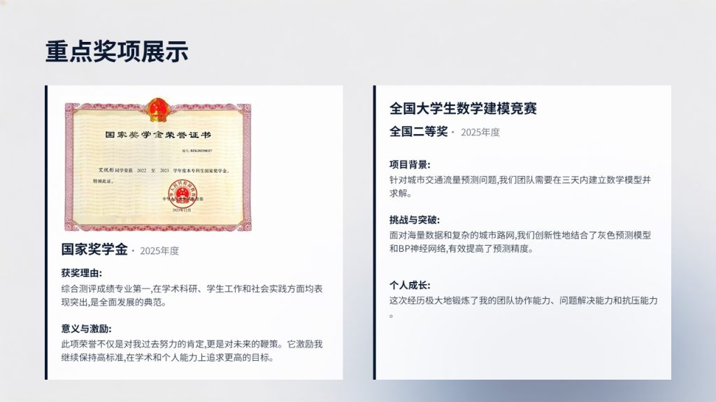 图片[8]-简约沉稳藏蓝学生评优答辩 PPT 高校奖学金优秀干部竞选答辩模板