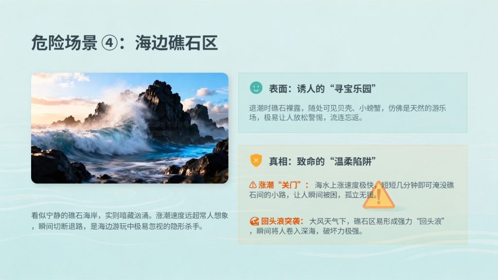 图片[8]-中小学校园防溺水安全教育 PPT 湖蓝橘黄警示风主题班会课件免费下载
