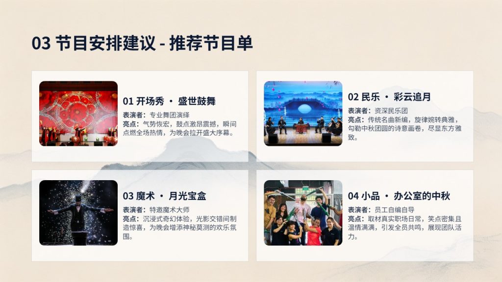 图片[8]-企业中秋晚会活动策划 PPT｜藏青香槟金商务节庆风方案模板免费下载