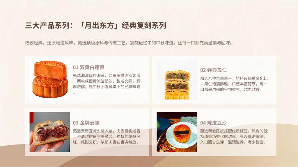 图片[8]-轻奢简约中秋月饼营销方案 PPT 驼色豆沙金高级商业风品牌中秋推广模板