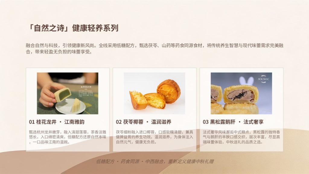图片[9]-轻奢简约中秋月饼营销方案 PPT 驼色豆沙金高级商业风品牌中秋推广模板