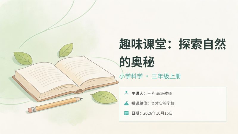 清新薄荷绿中小学公开课教学设计 PPT 简约护眼课堂教学课件免费下载-优素材
