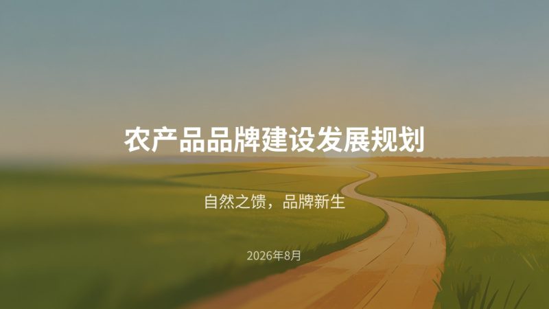 农产品品牌建设发展规划 PPT 田园橄榄绿土黄色商务版免费下载|农业乡村振兴方案模板-优素材